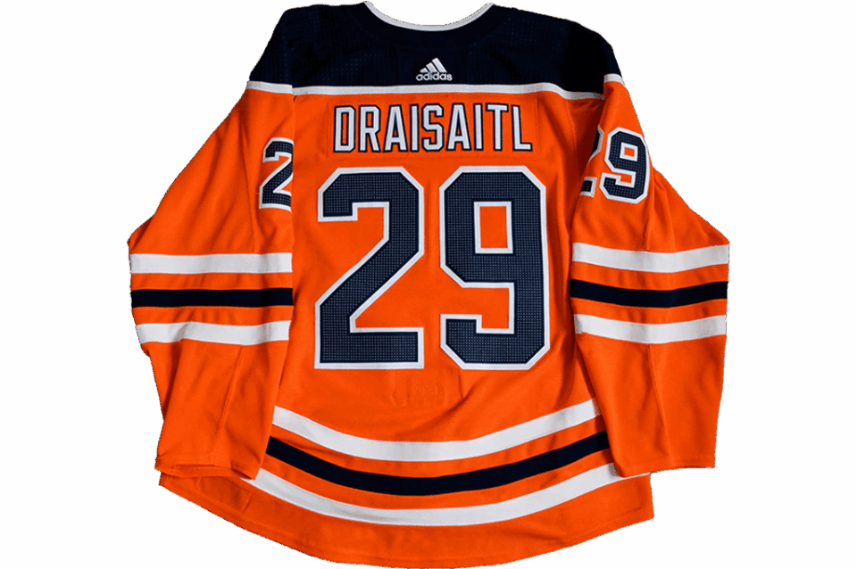 Leon Draisaitl Edmonton Oilers 2017/2018 Home game-worn jersey