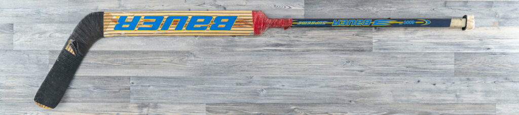 Ian Gordon game-worn goalie stick, view 1