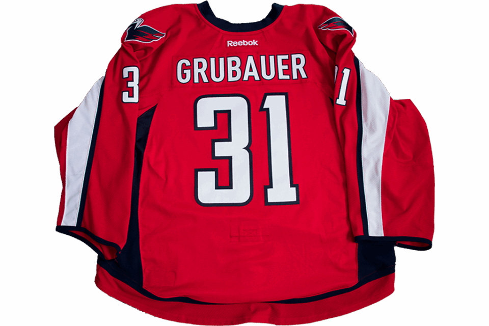 Philipp Grubauer Washington Capitals 2015/2016 Home game-worn jersey