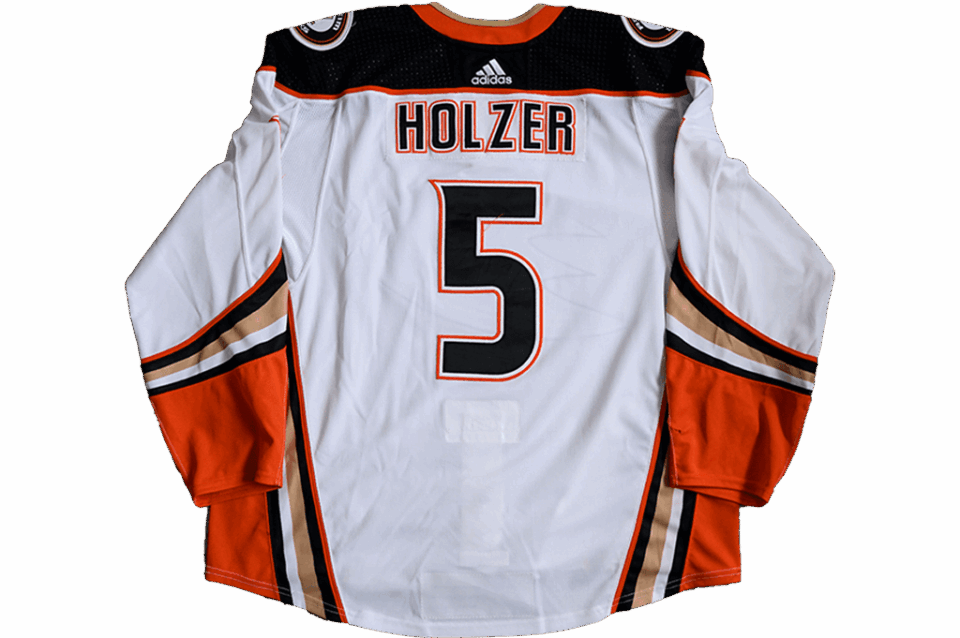 Korbinian Holzer Anaheim Ducks 2017/2018 Home game-worn jersey