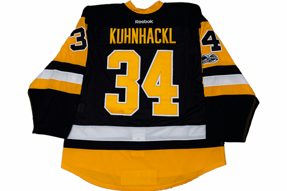 Tom Kühnhackl Pittsburgh Penguins 2016/2017 Home game-worn jersey