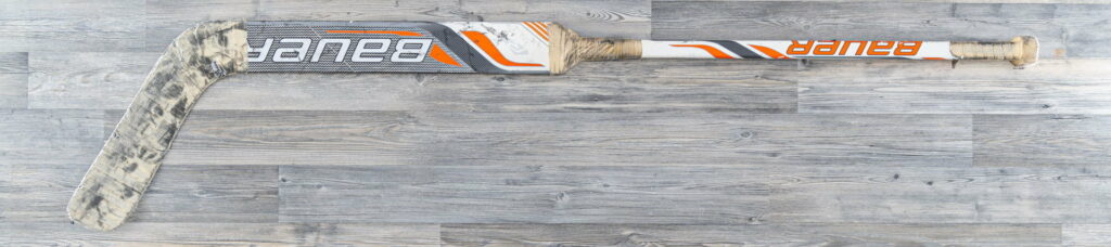Björn Linda game-worn goalie stick, view 1