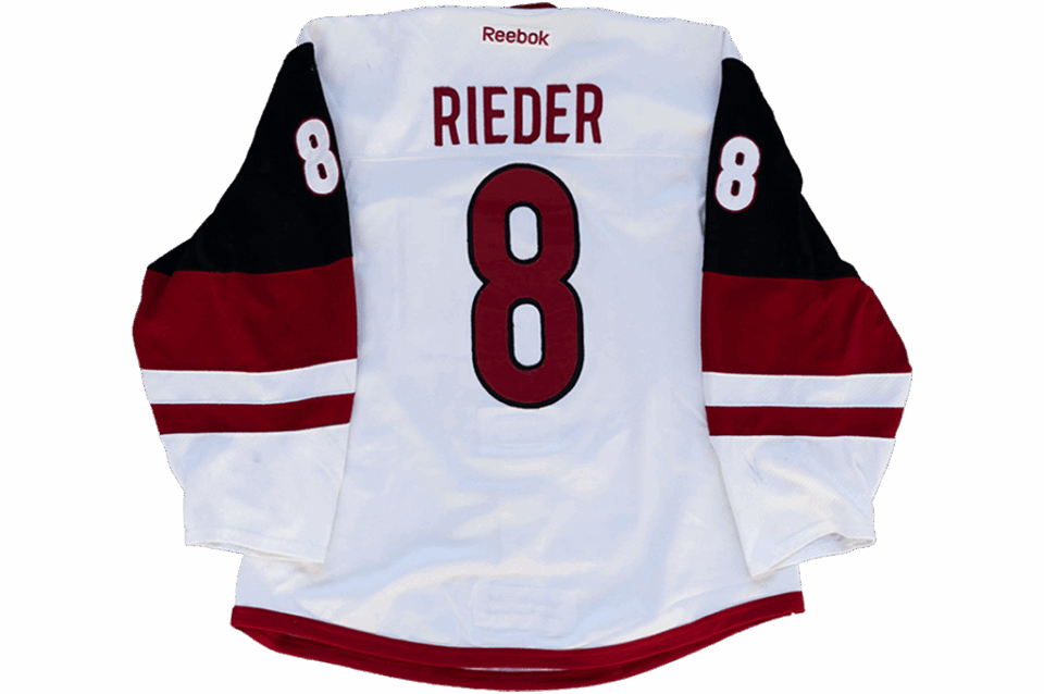 Tobias Rieder Arizona Coyotes 2015/2016 Away game-worn jersey