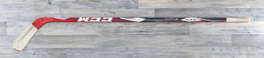 Stick game-worn stick, view 1