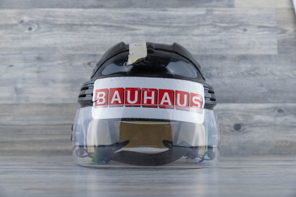 Helmet game-worn helmet, view 1