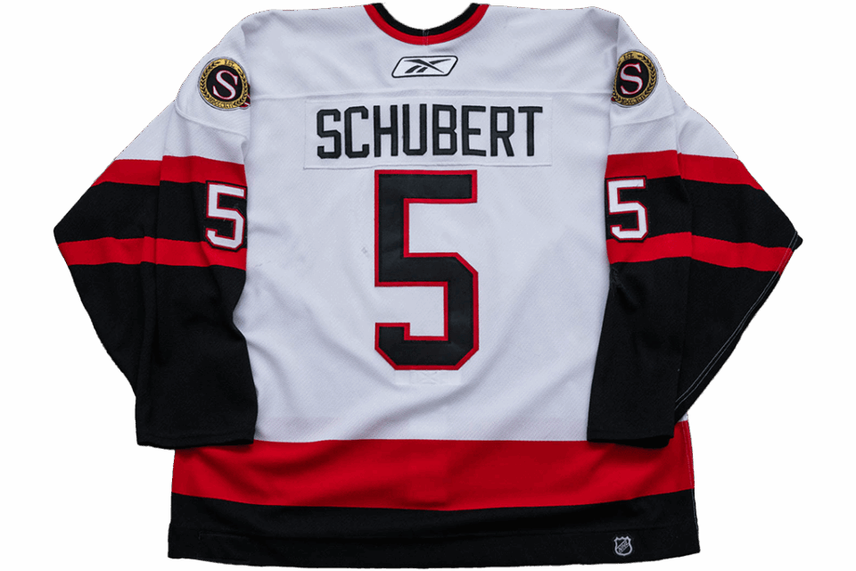 Christoph Schubert Ottawa Senators 2006/2007 Away game-worn jersey