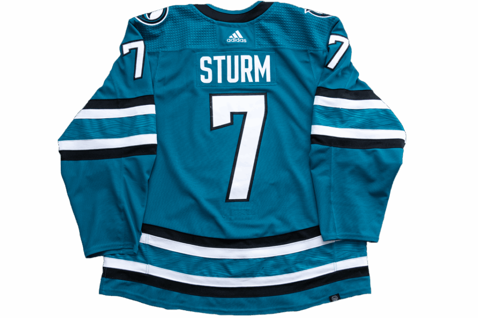 Nico Sturm San Jose Sharks 2022/2023 Home game-worn jersey