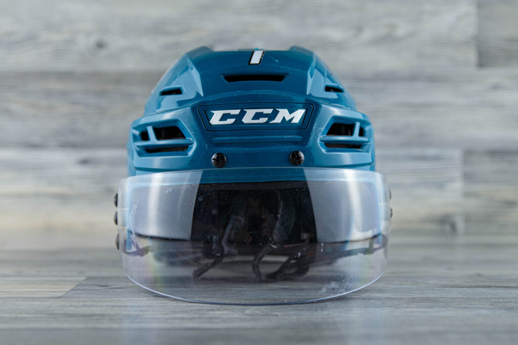 Helmet game-worn helmet, view 1