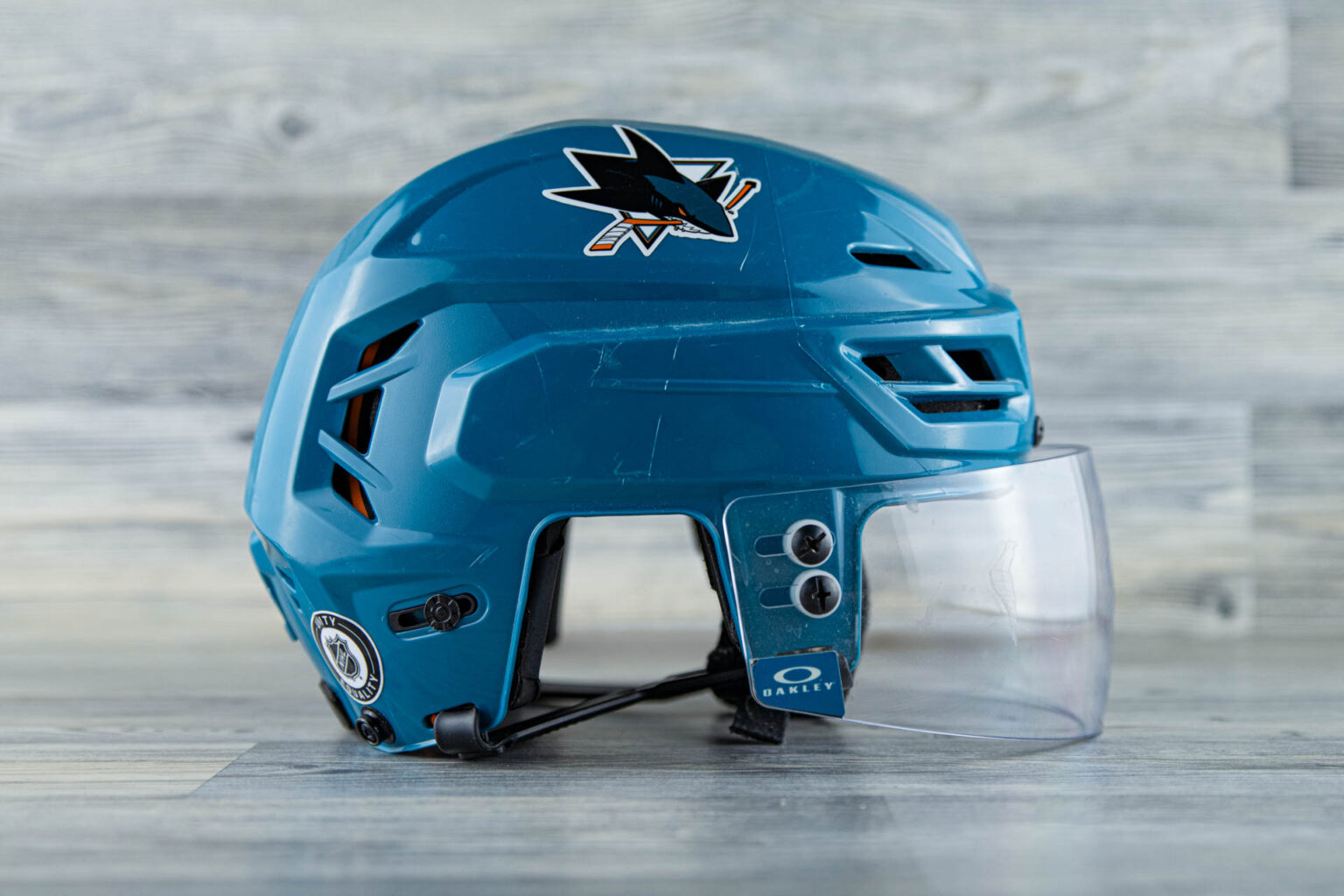 Nico Sturm - game worn / game used helmet - San Jose Sharks 2022 / 2023