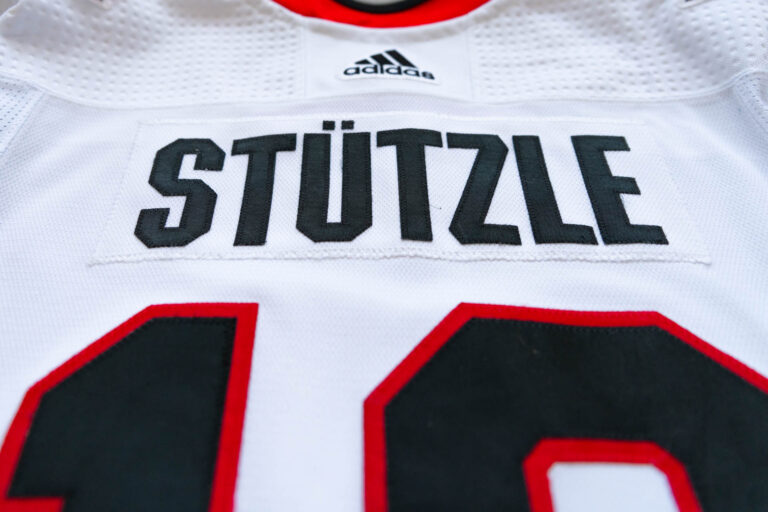 TIM STUTZLE - GAME WORN JERSEY - OTTAWA SENATORS 2023 / 2024 AWAY SET 1