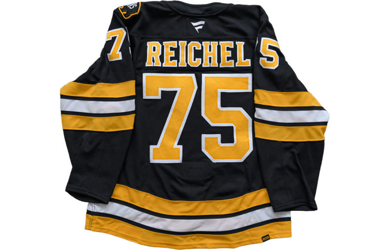 LUKAS REICHEL - GAME WORN JERSEY - BOSTON BRUINS 2025 / 2026 HOME SET 3