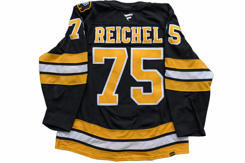 Lukas Reichel Boston Bruins 2025/2026 Home game-worn jersey